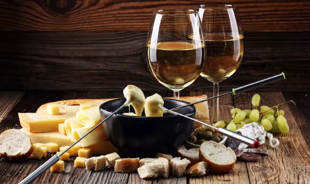 Must try Item: Fondue with Swiss Wines