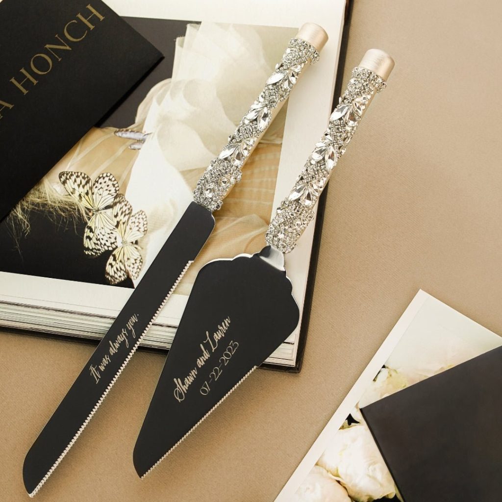 best wedding cake knife and server